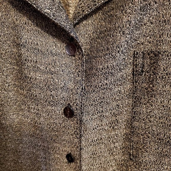 Chico's Design Top, Size 3 Bronze & Black - Picture 3 of 6